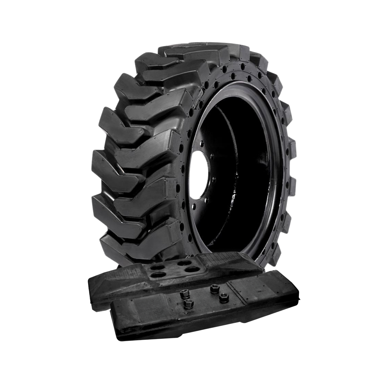 Solid R4 Tire, bolt to chain roadliner rubber pad